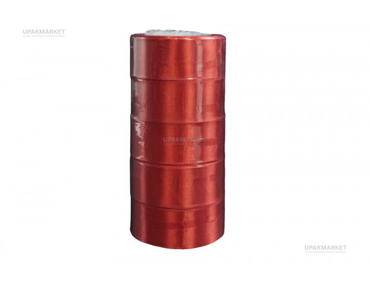 Лента 4 см Атласная Красная 22 м (5 бабин) — UPAKMARKET