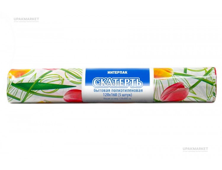 Скатерти 120х800 "Солнечные тюльпаны" (в рулоне 5 штук) ИНТЕРПАК — UPAKMARKET