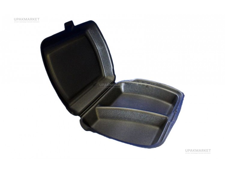 Ланч бокс LBE-2 черный /249х207х61/ Протек — UPAKMARKET