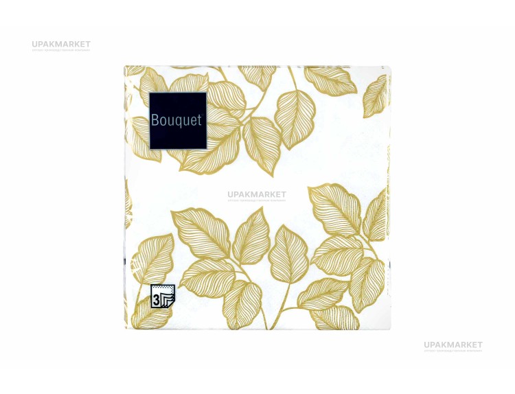 Салфетки 33х33 3 слоя Art Bouquet 20 шт Золотая осень — UPAKMARKET