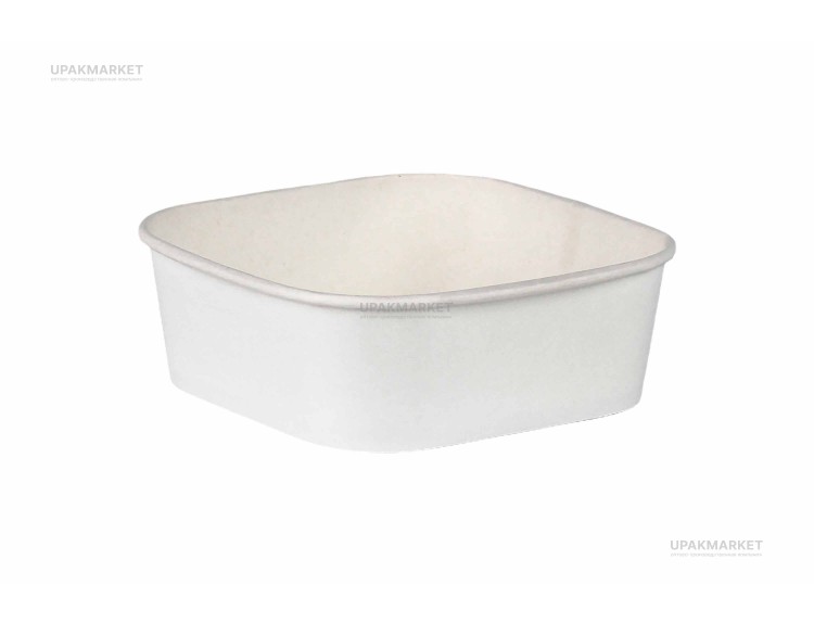 Картонный контейнер универсальный Smart BOWL 690 БЕЛЫЙ ДНО 145(124)х145(124)х51мм OSQ (OCQ, OCIQ, ОСК, ОЭСКЬЮ, ОСИКЬЮ) — UPAKMARKET
