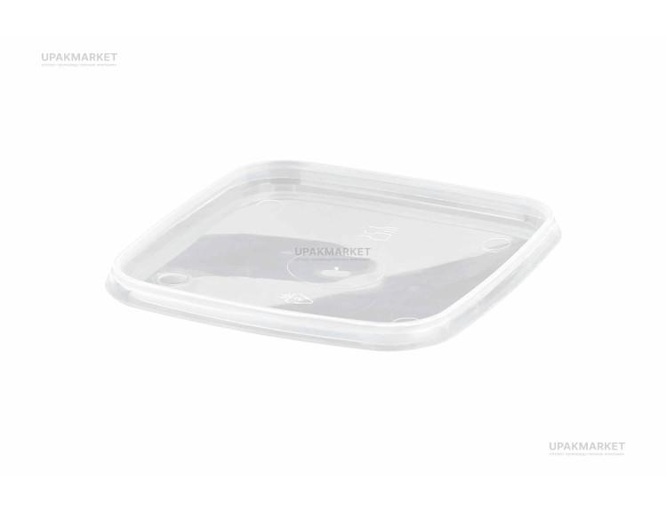 Ведро/крышка 1л прозрачное квадратное /131х131х110/ — UPAKMARKET