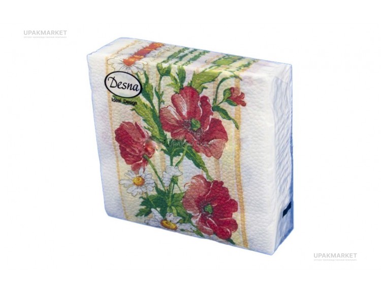 Салфетки 25х25 1-сл ДЕСНА 40л — UPAKMARKET