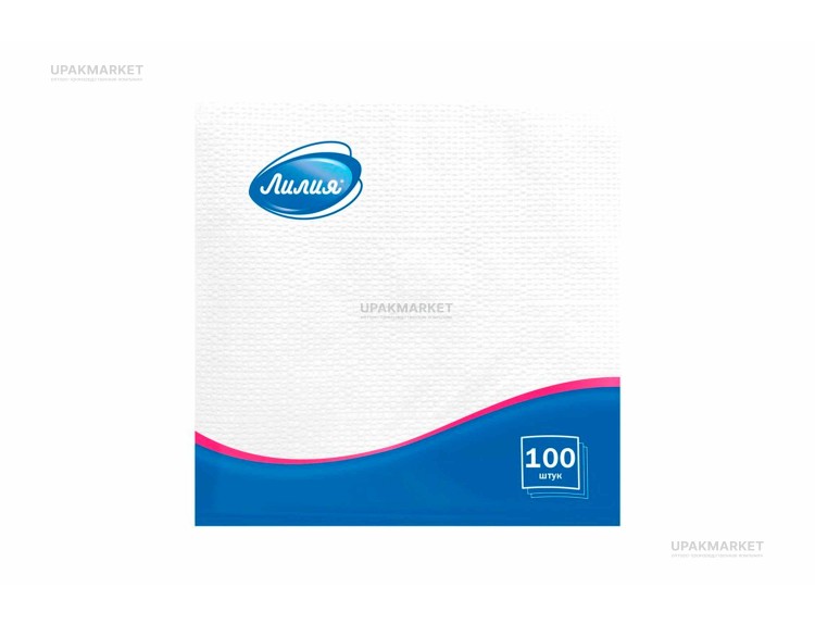 Салфетки 100л белая ЛИЛИЯ — UPAKMARKET