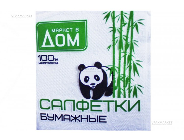 Салфетки 70л белая Маркет Панда — UPAKMARKET