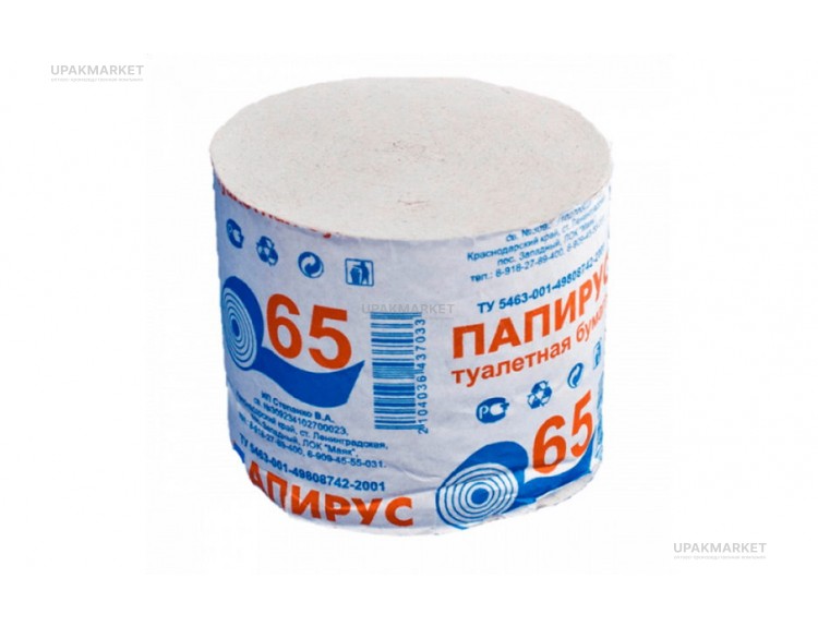 Туалетная бумага Папирус 65 — UPAKMARKET