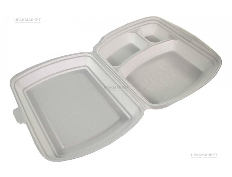 Ланч бокс LB-3 БЕЛЫЙ /248х204х60/ РЗУП — UPAKMARKET