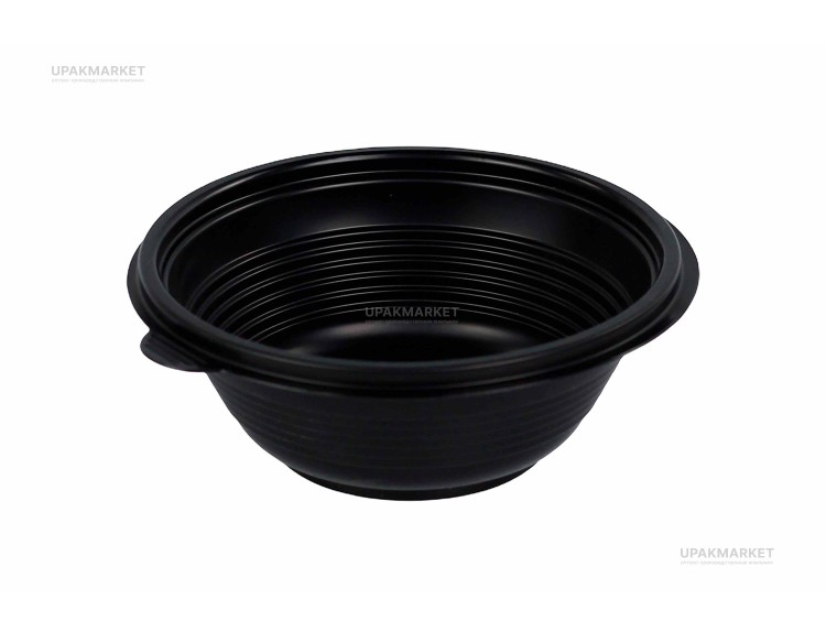 Тарелка ПР-МС-350 (PP) черное — UPAKMARKET