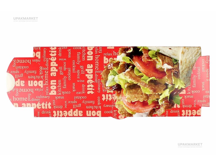Фастфуд короб ролл/шаурма 231х70х30 Bon appetit — UPAKMARKET