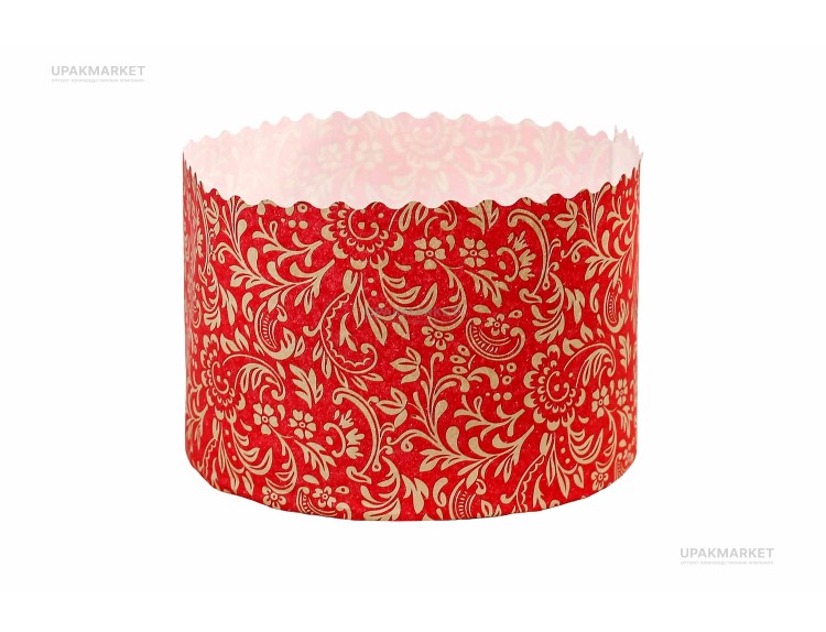 Форма бумажная для куличей d134хh90мм КРАСНАЯ ХВ — UPAKMARKET