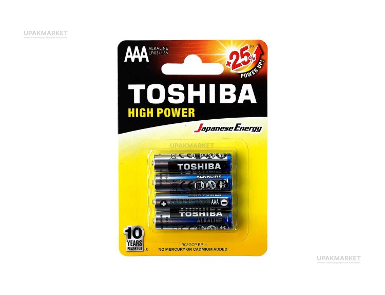 Батарейка TOSHIBA AAA/LR3 4card — UPAKMARKET