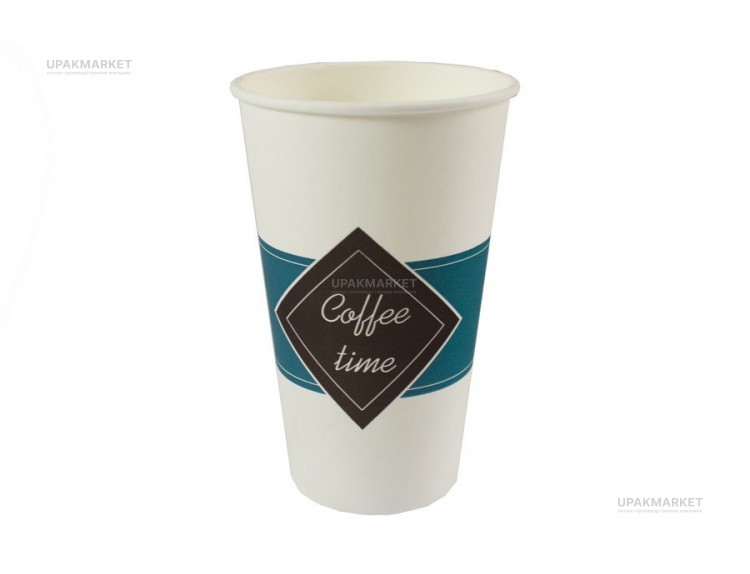 Стакан бумажный 400мл 90мм ГН Кофе Coffee time Л-ПАК 50 шт*20 уп (1000шт) — UPAKMARKET
