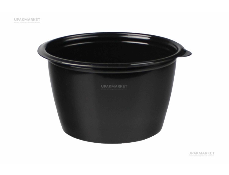 Тарелка ССПК-14158 /144х150х84/ (РР) черная 750 мл (300шт) — UPAKMARKET