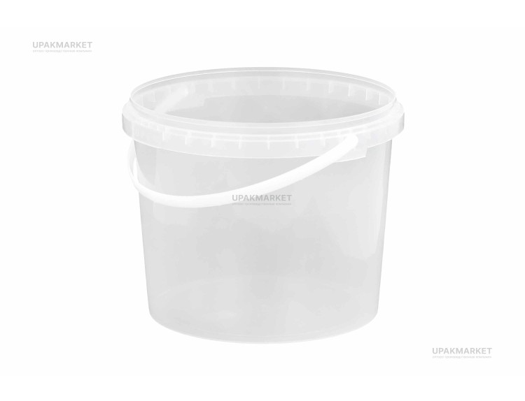 Ведро/крышка 3,5л прозрачное — UPAKMARKET