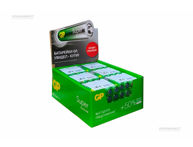 Батарейка AA/LR6 пальчиковая Super Alkaline G-TECH 4S GP — UPAKMARKET