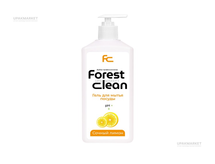 Гель для мытья посуды "Сочный лимон" 1л Forest Clean ЧЗ — UPAKMARKET