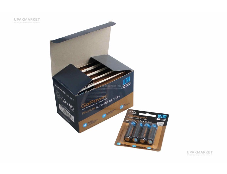 Батарейка GoPower Ultra AA/LR06 пальчиковая Alkaline BL4 — UPAKMARKET