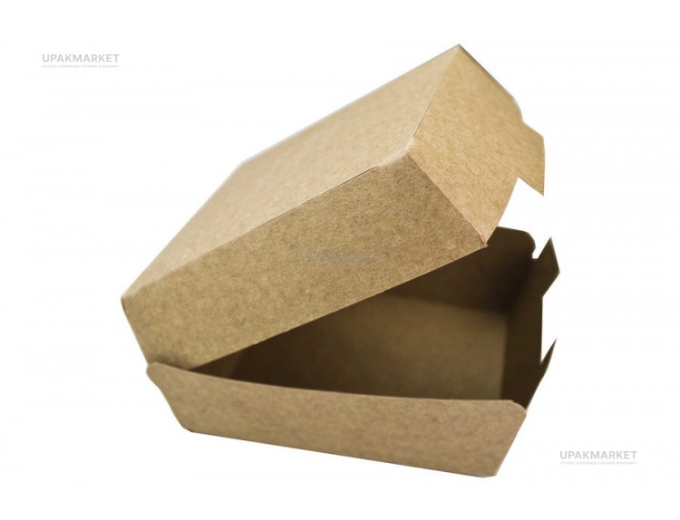 Короб под гамбургер BURGER L Pure Kraft 120x120х70 OSQ (OCQ, OCIQ, ОСК, ОЭСКЬЮ, ОСИКЬЮ) — UPAKMARKET
