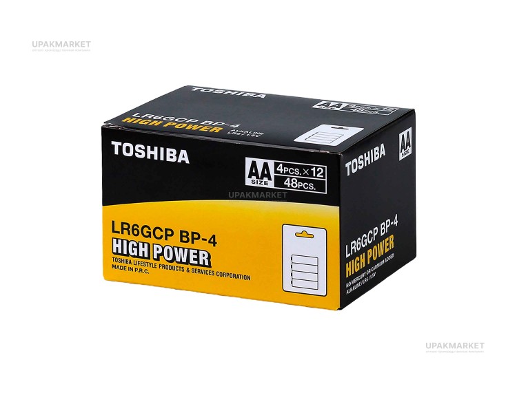 Батарейка TOSHIBA AA/LR6 4card — UPAKMARKET