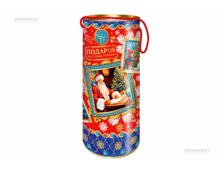 НГ Туба 1500гр ПОДАРОК ДЕДА МОРОЗА d12 х h34см — UPAKMARKET
