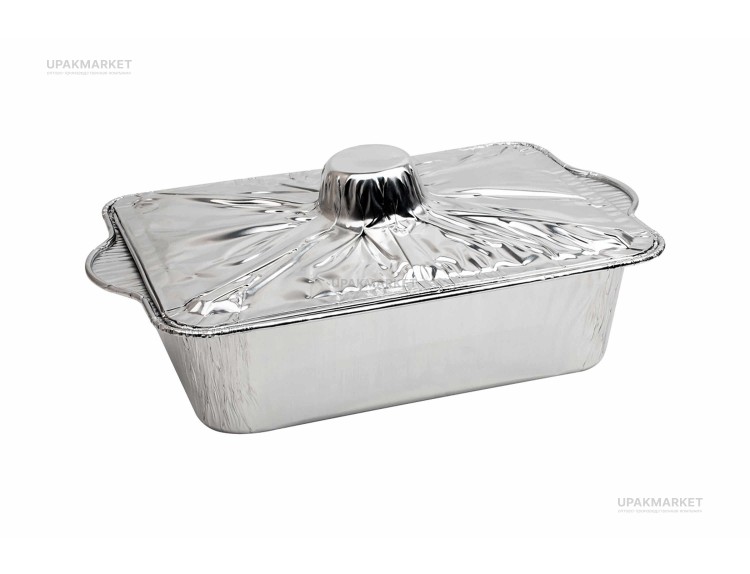 Алюминиевая форма Кастрюля с крышкой SP-328 330х210Х95мм,4200мл.(100шт) — UPAKMARKET