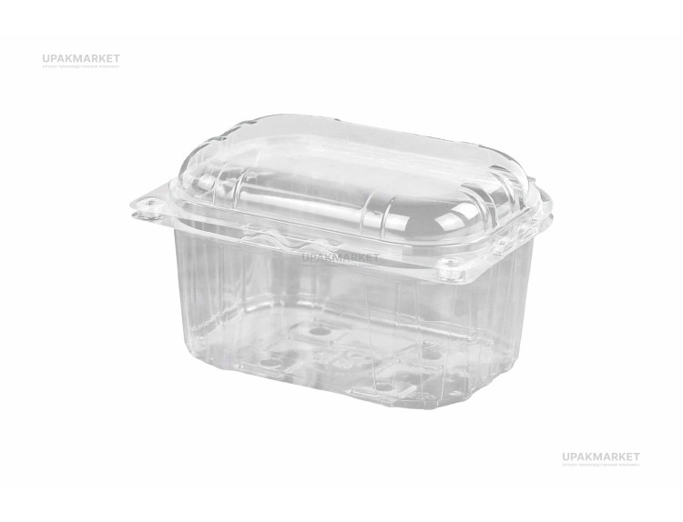 Контейнер прямоугольный с крышкой ПР-РКФ-250 (ПЭТ) — UPAKMARKET