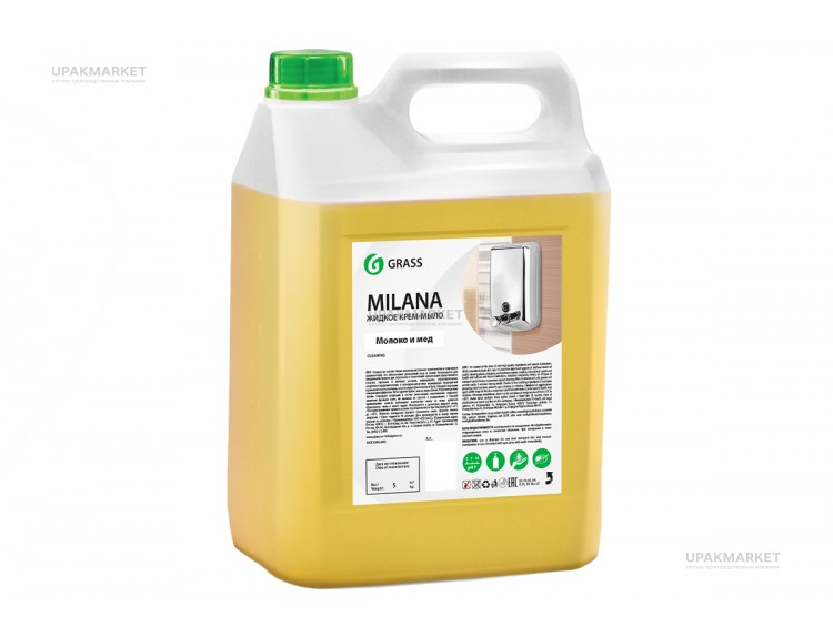 Мыло-крем жидкое "Milana" Молоко и мёд 5л GraSS ЧЗ — UPAKMARKET