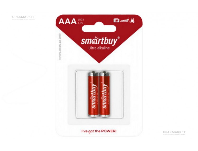 Батарейка AAA/LR03/2B мизинчиковые Smartbuy — UPAKMARKET