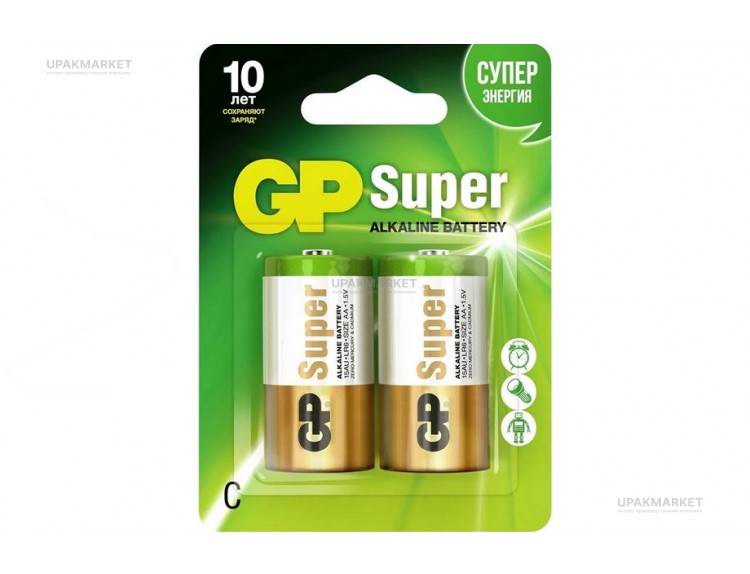 Батарейка LR14 Super Alkaline G-TECH BL2 GP — UPAKMARKET