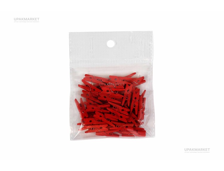 Пика "Прищепки красные" 2,5см 50шт AVIORA — UPAKMARKET