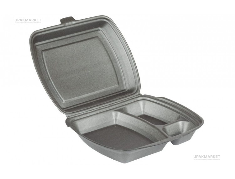 Ланч бокс LB-3 ЧЕРНЫЙ /248х204х60/ РЗУП — UPAKMARKET
