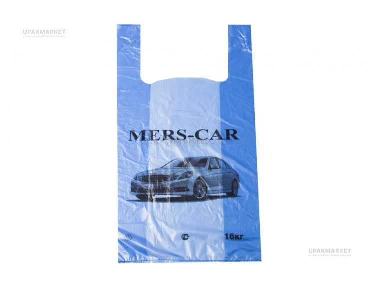 Пакет майка 27х49 "Мерседес" 5,0гр синий Ростов — UPAKMARKET