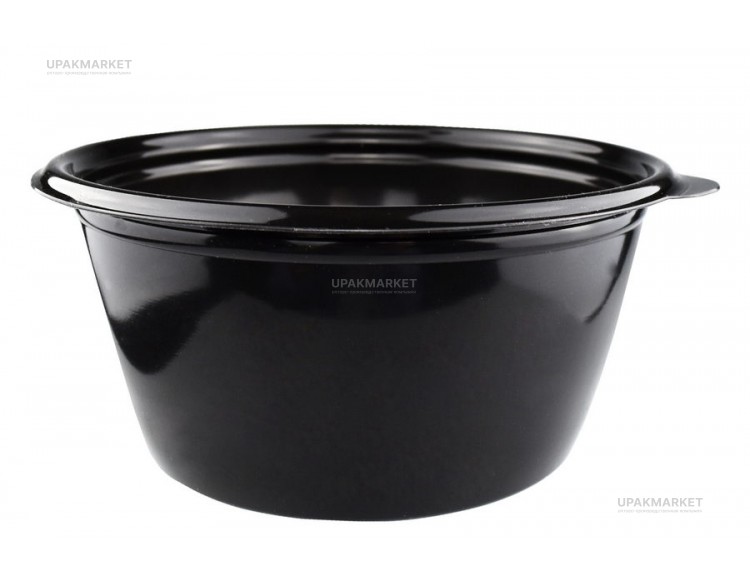 Тарелка ССПК-14155   /144*150*59/ (РР) черная 500 мл   (300шт) — UPAKMARKET