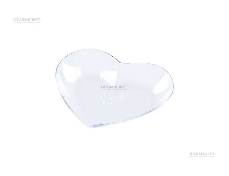 Фуршетная форма «Сердце» 85х75х13мм PS прозрачная AVIORA /24шт х 48уп/ — UPAKMARKET