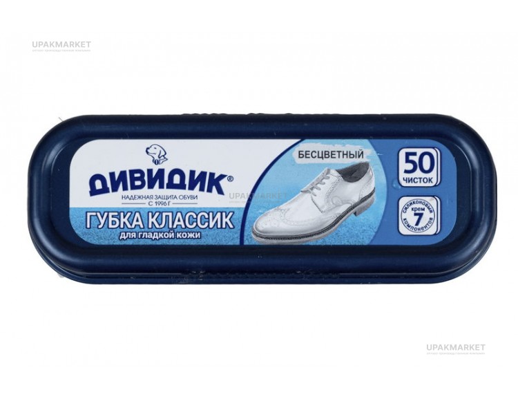 Губка для гладкой обуви бесцветный ДИВИДИК /4уп х 10шт/ — UPAKMARKET