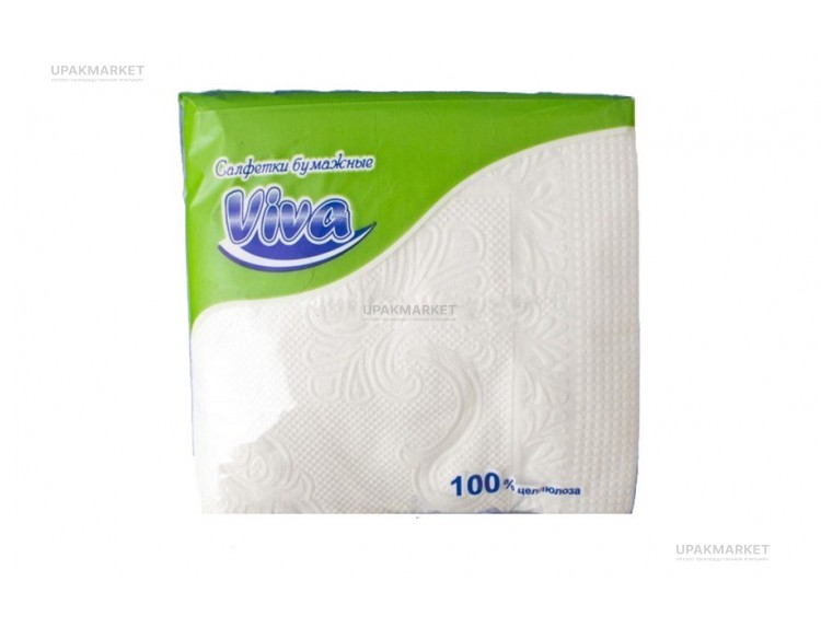 Салфетки 70л GREEN белая VIVA — UPAKMARKET
