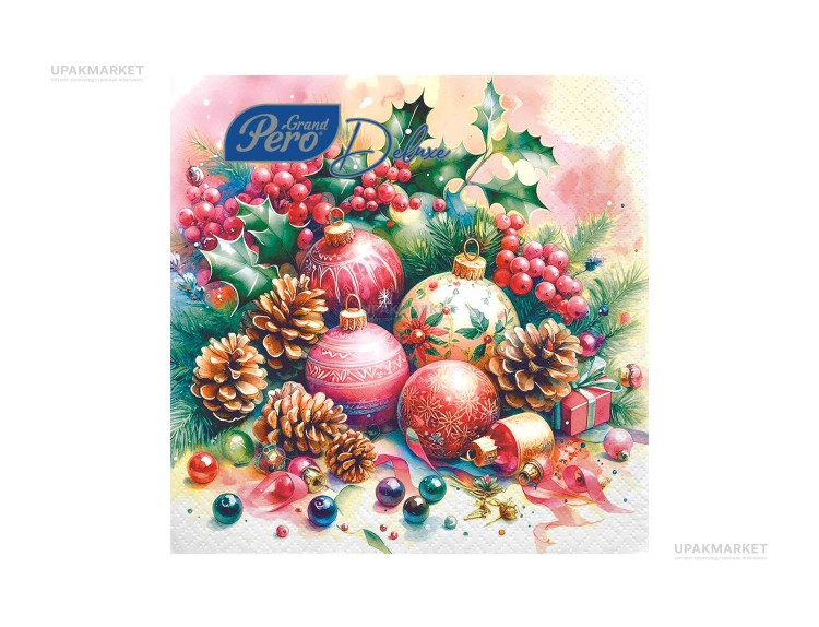 Салфетки НГ 33х33 3х сл. "Этюд" 20шт GrandPero Deluхе — UPAKMARKET