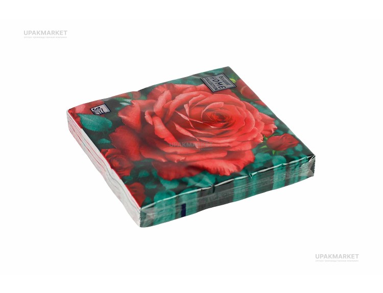 Салфетки 33х33 3 слоя "Прекрасная роза " 20шт Art Bouquet — UPAKMARKET