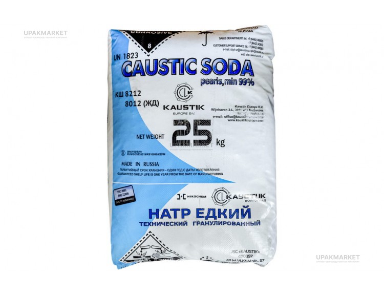 Сода каустическая 25кг Каустик — UPAKMARKET