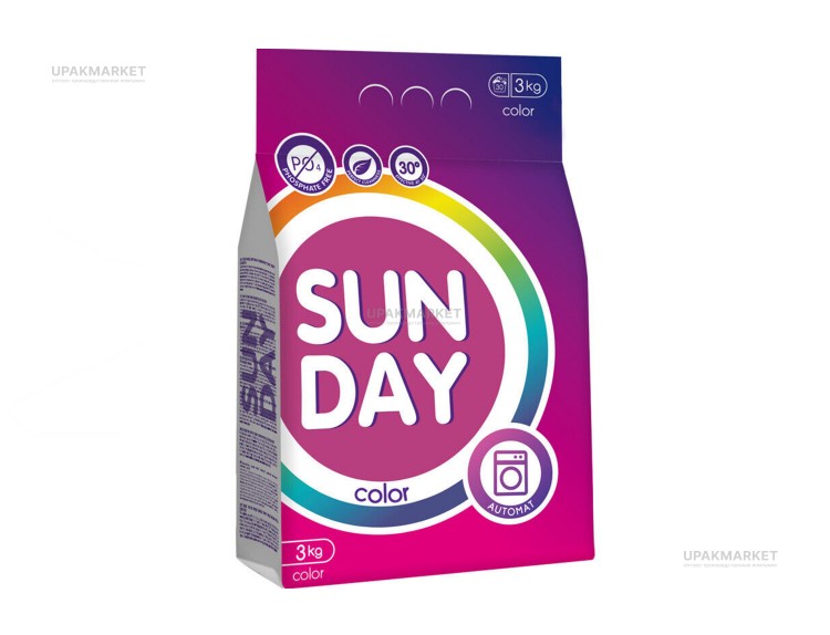 Стиральный порошок Sunday Color 3кг Чайка ЧЗ — UPAKMARKET
