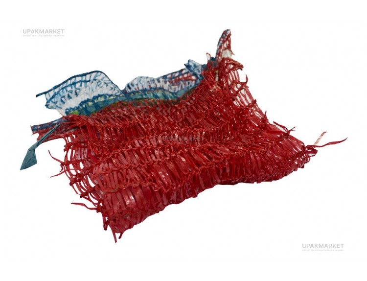 Сетка-мешок с завязками  18х28, до 2 кг, красная (3000шт) — UPAKMARKET