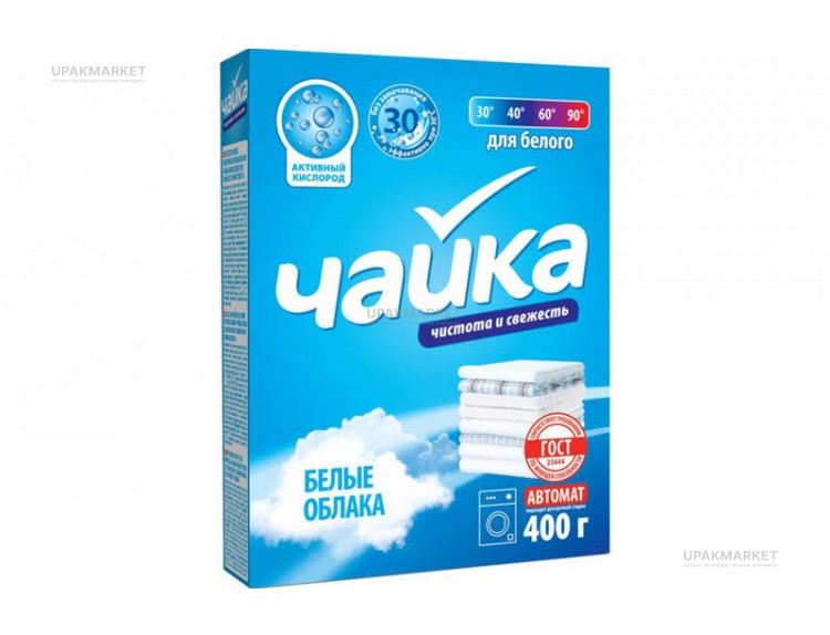 Стиральный порошок автомат 400г Белые облака ЧАЙКА — UPAKMARKET