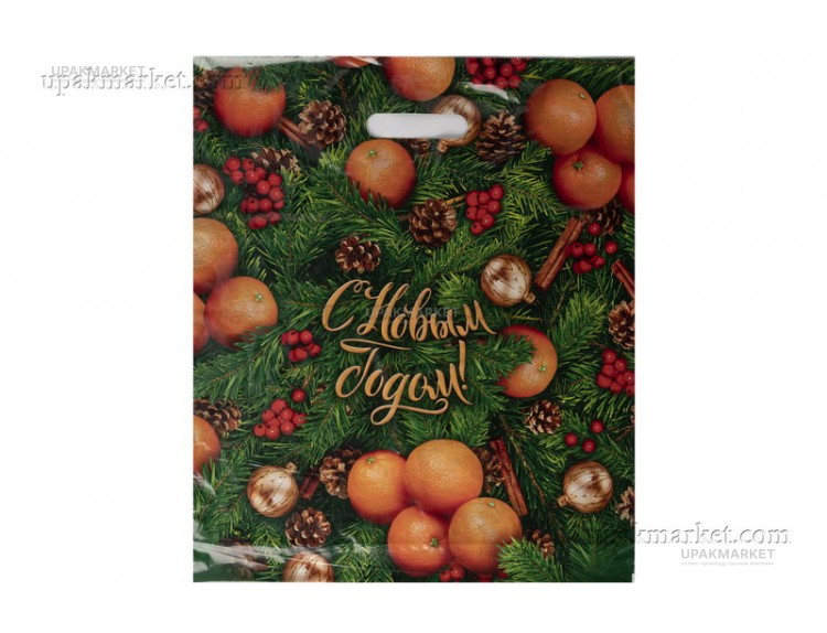 Пакет НГ выруб 40х47 "Спелая зима" — UPAKMARKET