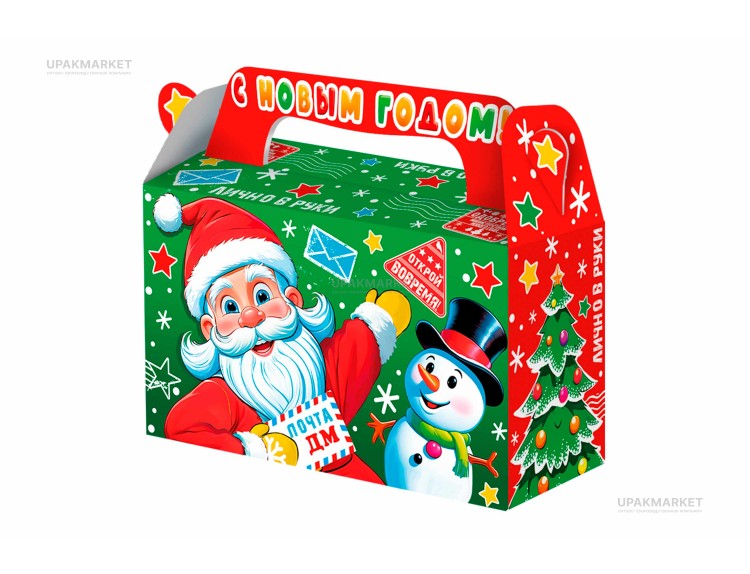 Подарочная упаковка 500г НГ  НОВОГОДНИЙ ПОДАРОК  NEW — UPAKMARKET