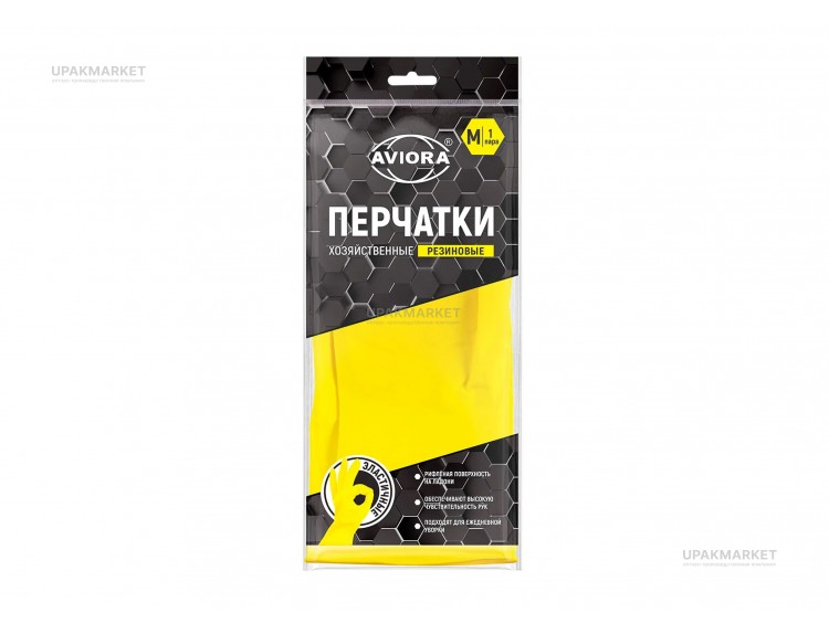Перчатки резиновые хозяйственные M AVIORA ЧЗ — UPAKMARKET