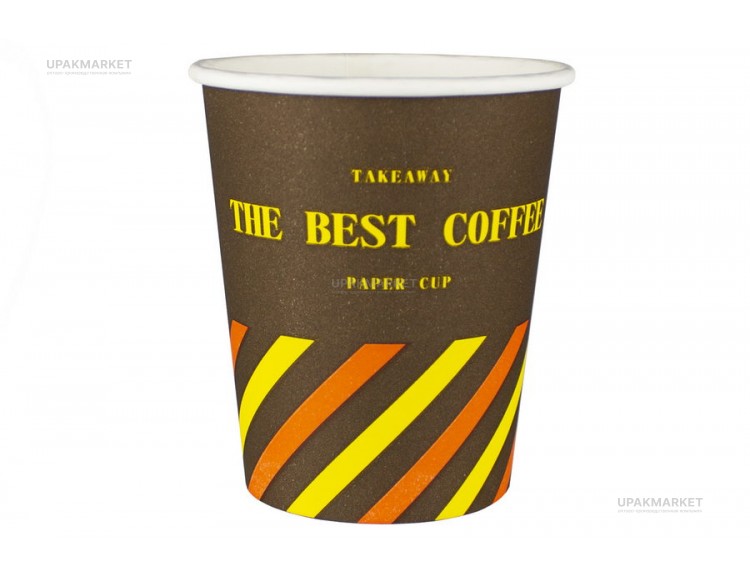 Бум стакан ГринПак 0,250л диам 80мм ГН BEST COFFEE /20уп * 50шт/ (500шт) — UPAKMARKET