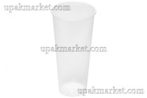 Стакан прозрачный (матовый) Bubble Cup ПП ВЗЛП 610-655мл.д.90мм.h179мм 20уп. по 10шт.(200шт/кор.) 