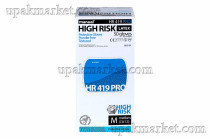 Перчатки латексные HIGH RISK МANUAL HR419 PRO защитные универсальные нестерильные голубые M /10уп х 50шт/