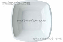 Тарелка пластиковая 180х180мм ПП Глубокая белая /25уп х 6шт/