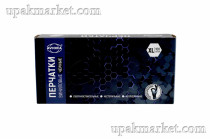 Перчатки виниловые неопудренные ХL черные АВИОРА /10уп х 100шт/